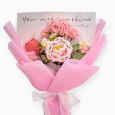 YSHomy Crochet Peony Carnation Tulip Bouquet